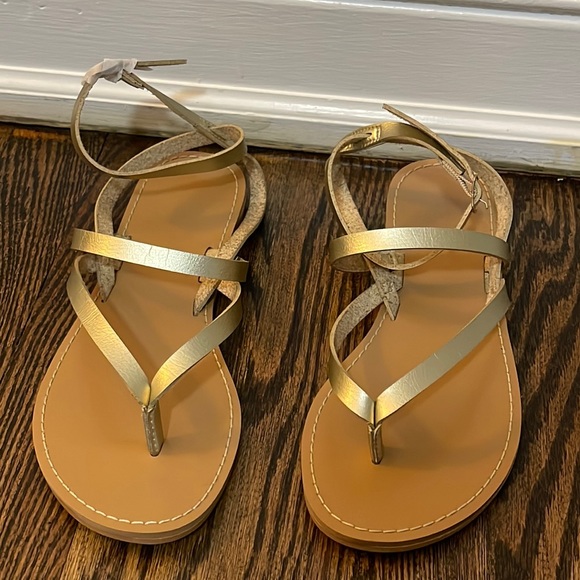 J. Crew Shoes - BNIB J Crew Strappy ankle gold sandals